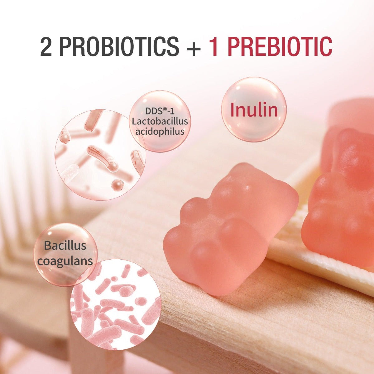 Unichi Pre & Probiotics Gummy, 60pcs (Exp 12/26)