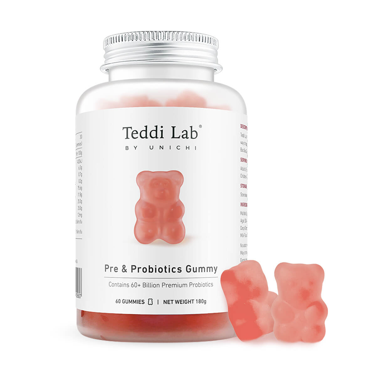 Unichi Pre & Probiotics Gummy, 60pcs (Exp 12/26)