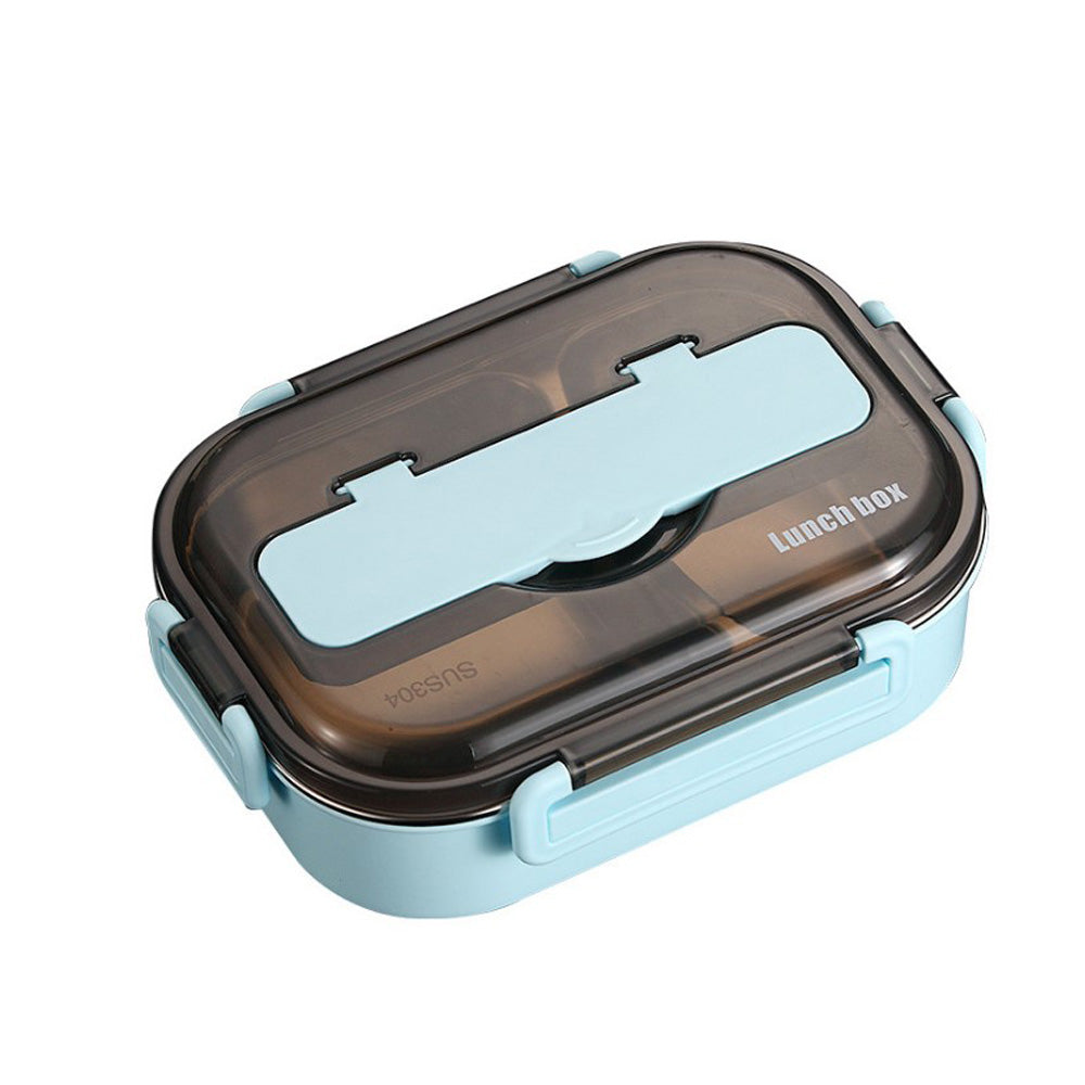 Biomom 3-Compartment Lunch Box - Blue