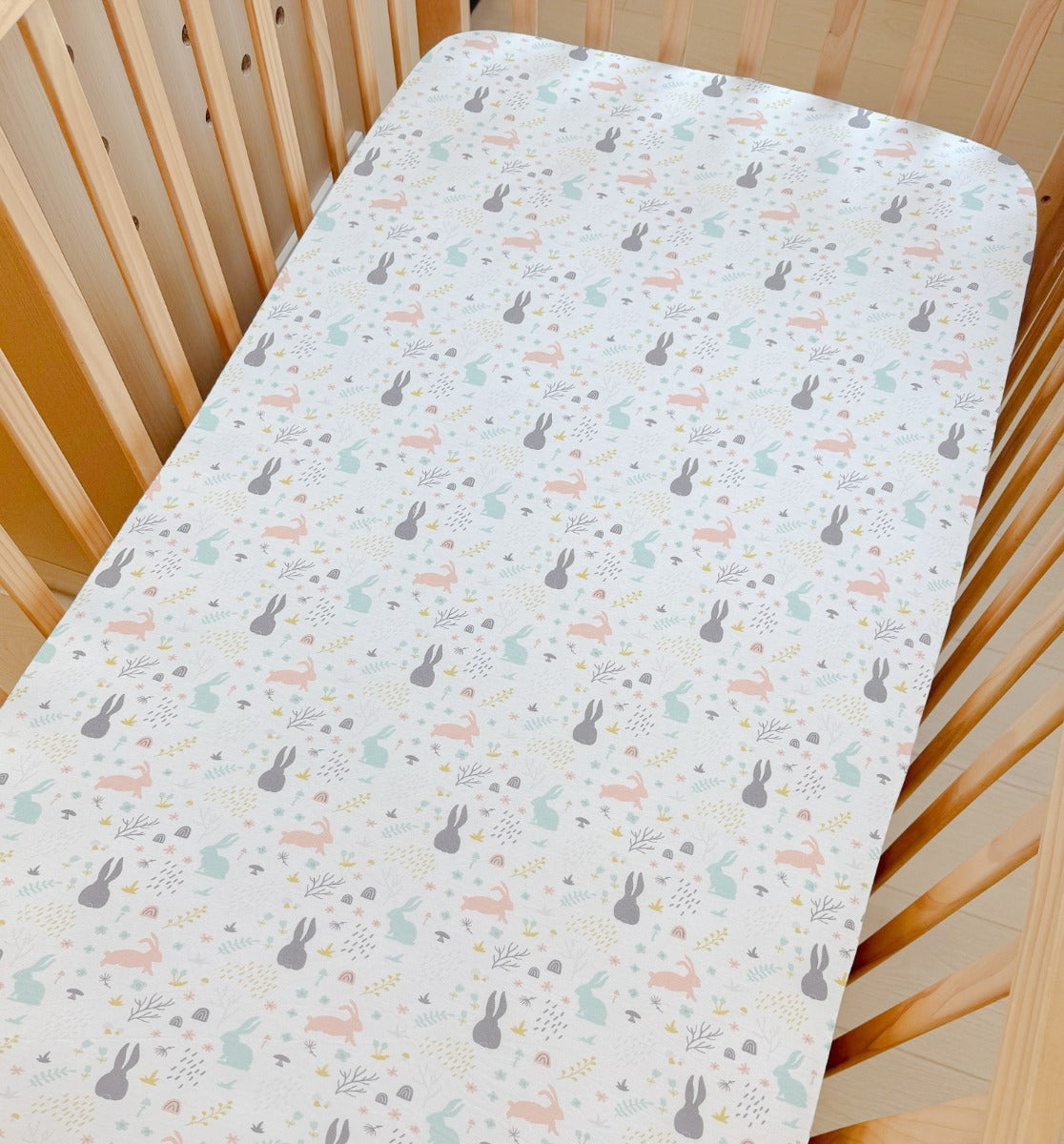 A, Apple Pie Bamboo Fitted Crib Sheets, 120 x 60 / 70 x 140cm (3 Designs) - Pupsik Singapore