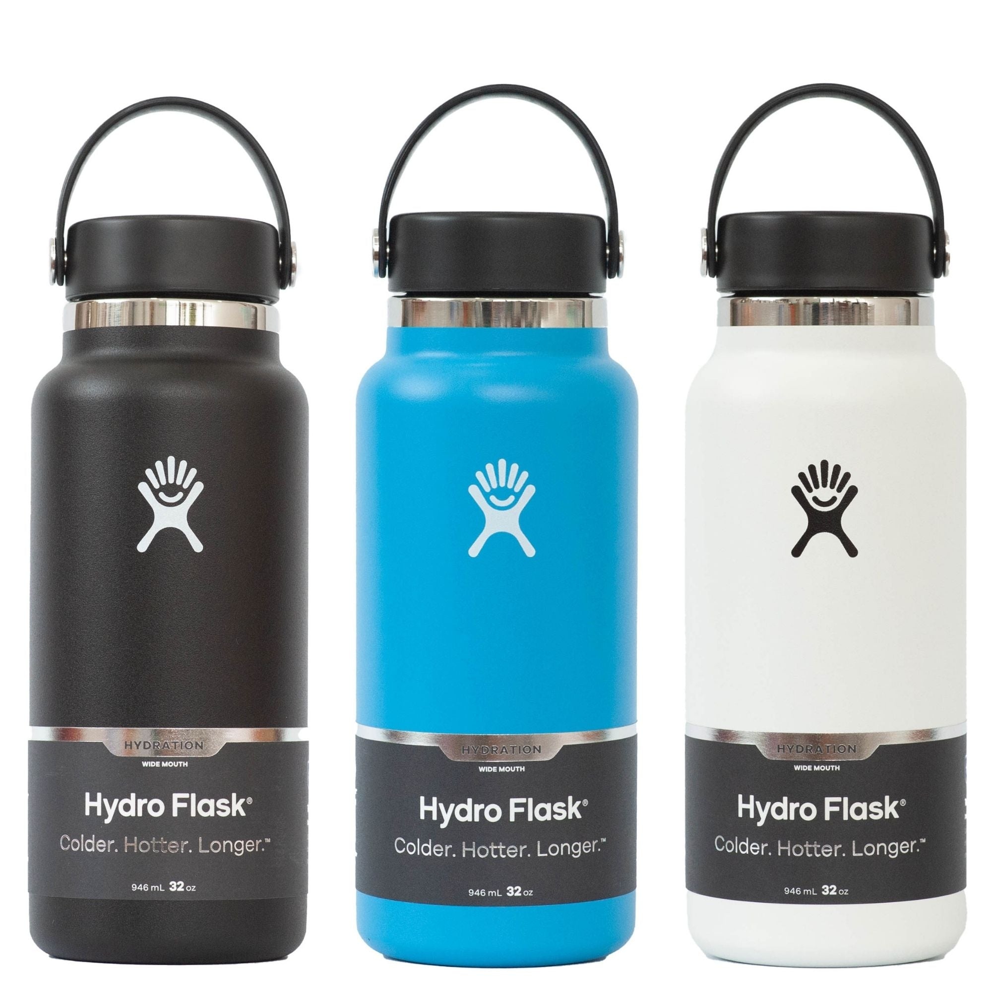 Hydro Flask Wide Mouth Insulated Water Bottle (32oz) (10 Colours)