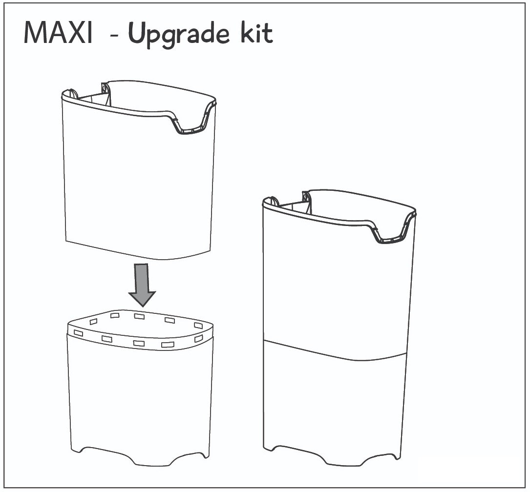 Diaper Champ Upgrade Set for ONE Maxi Diaper Bin - White