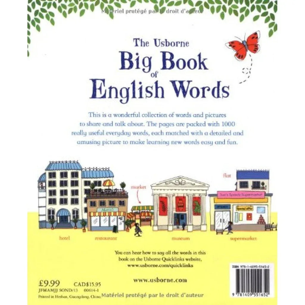 Usborne Big book of English Words Board Book | Pupsik Singapore
