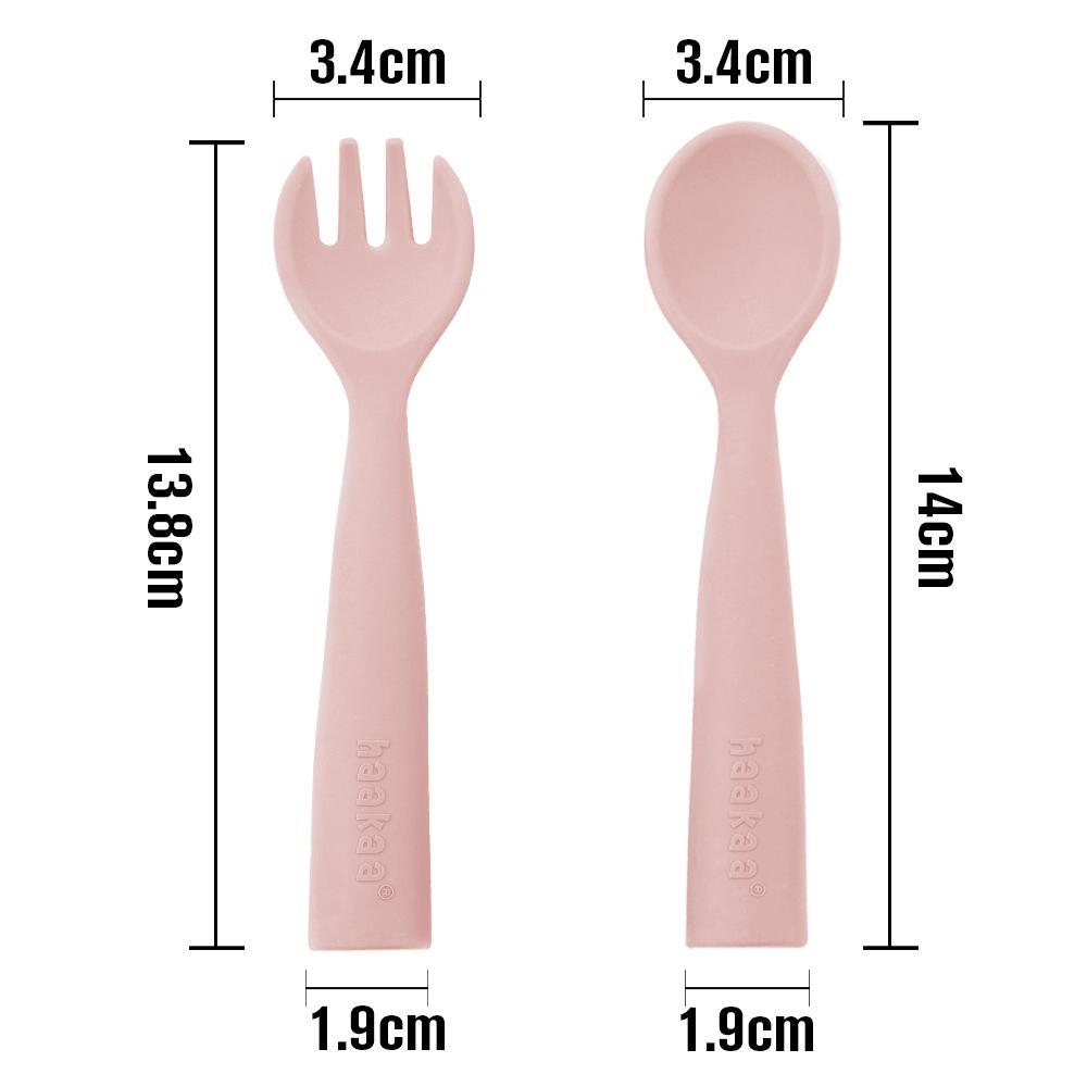Haakaa Bendy Silicone Cutlery Set (2 Colours) - Pupsik Singapore