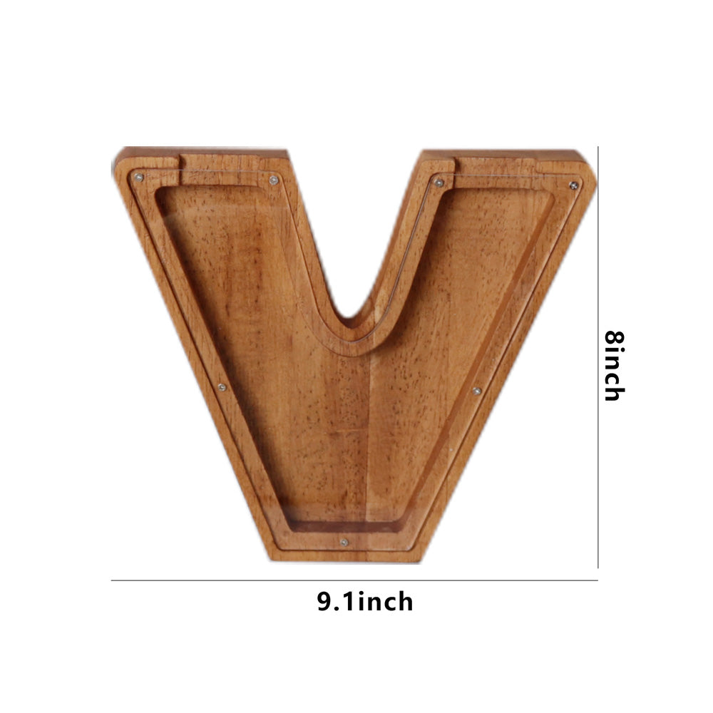 Wooden Alphabet Piggy Bank (23 Letters) - Pupsik Singapore