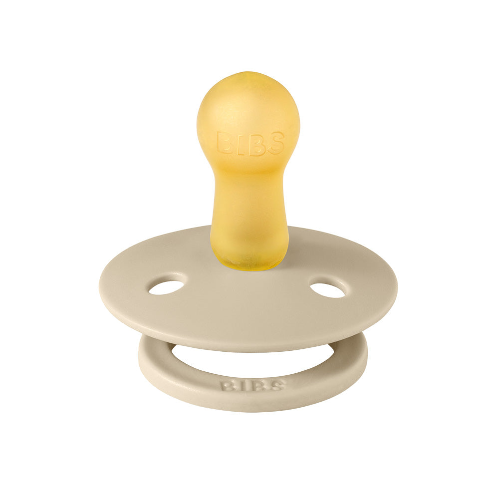 Bibs Round Colour Pacifier (2pk) - Vanilla (2 Sizes) - Made in Denmark/EU