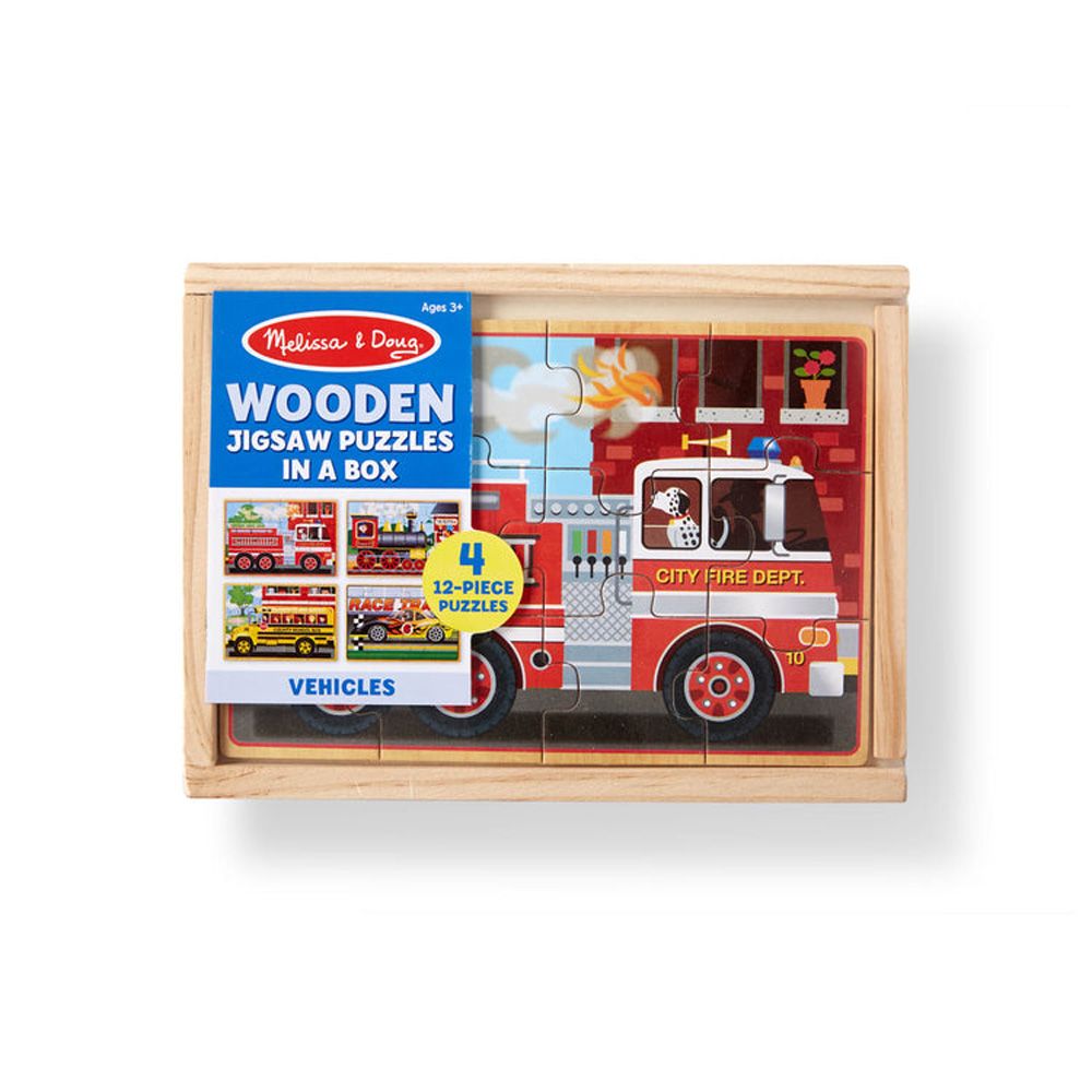 Melissa & Doug Jigsaw Puzzles in a Box, 4 x 12pcs (4 Designs)