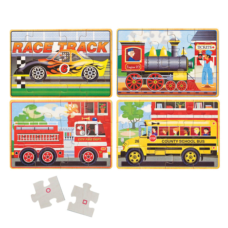 Melissa & Doug Jigsaw Puzzles in a Box, 4 x 12pcs (4 Designs) - Pupsik Singapore