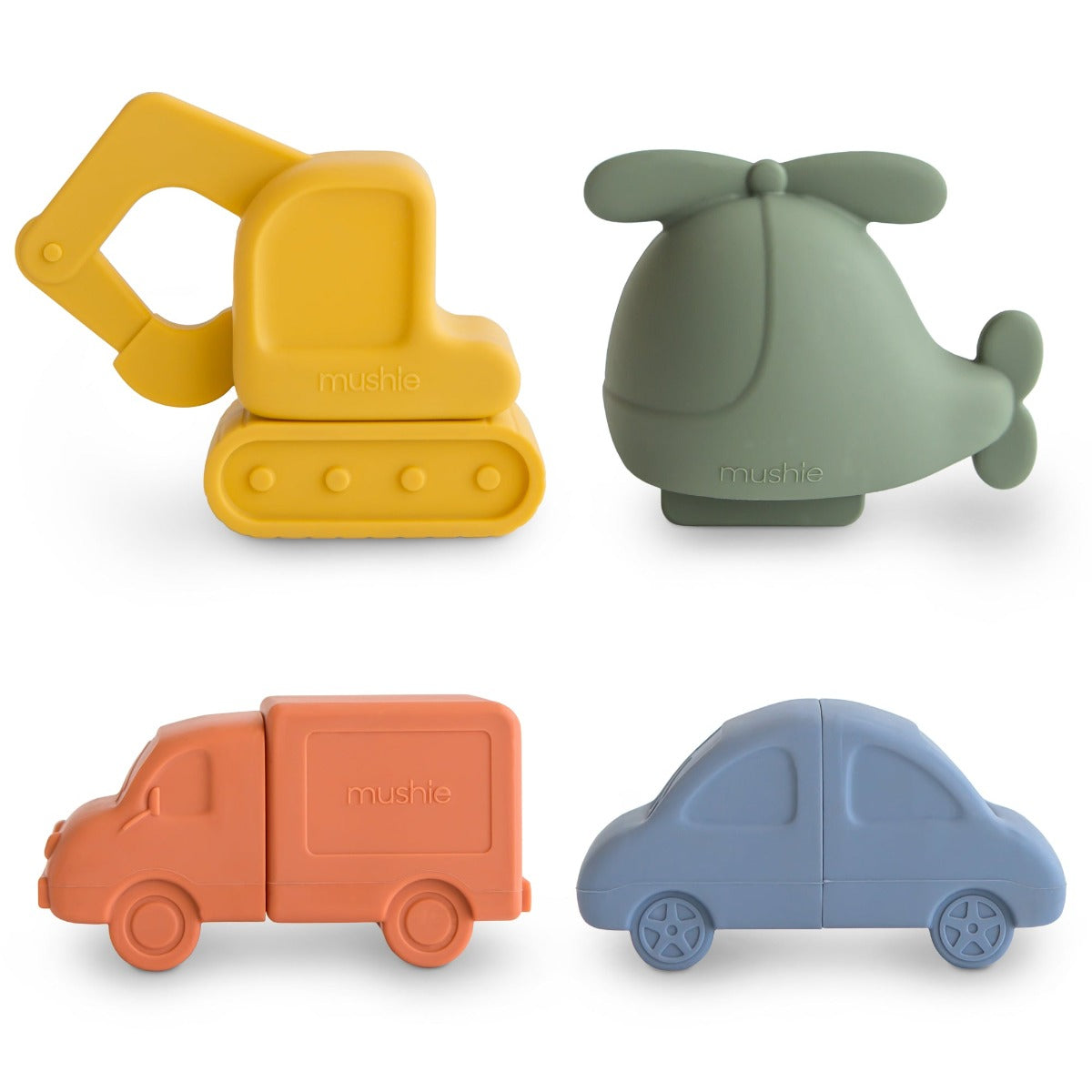Mushie Mold Free Bath Play Set, 4pcs (3 Designs) - Pupsik Singapore