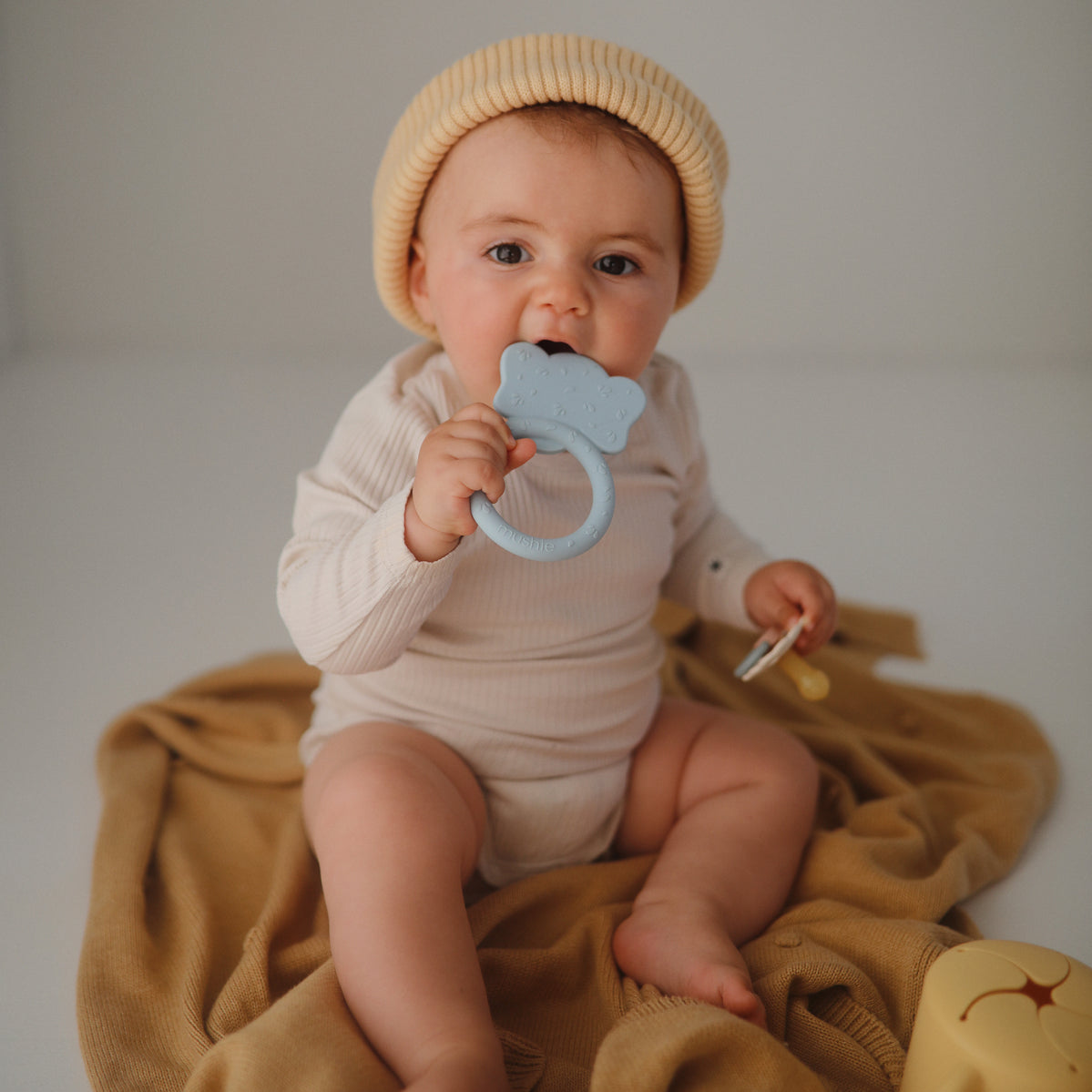 Mushie Silicone Animal Teether Ring (4 Designs) - Pupsik Singapore