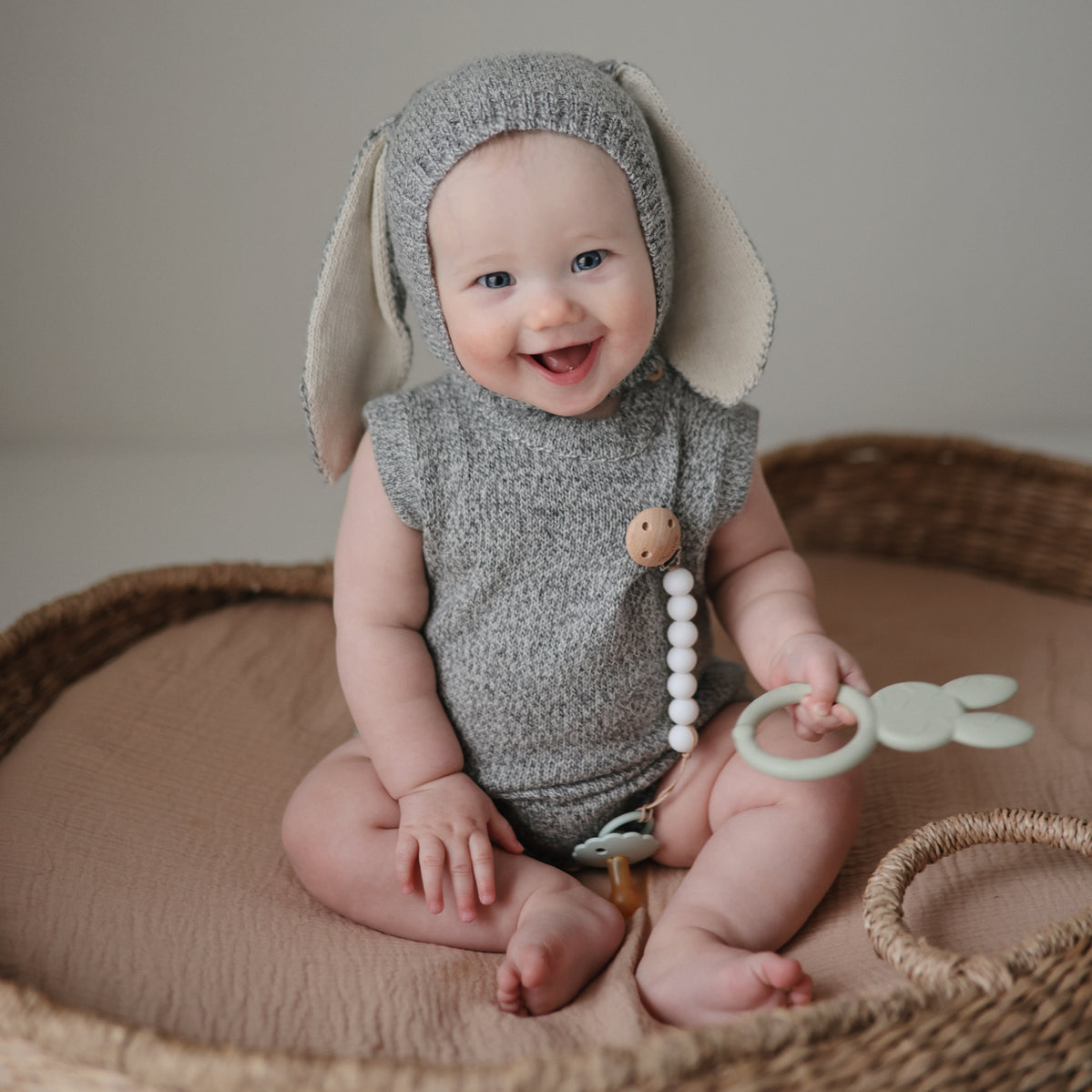 Mushie Silicone Animal Teether Ring (4 Designs)