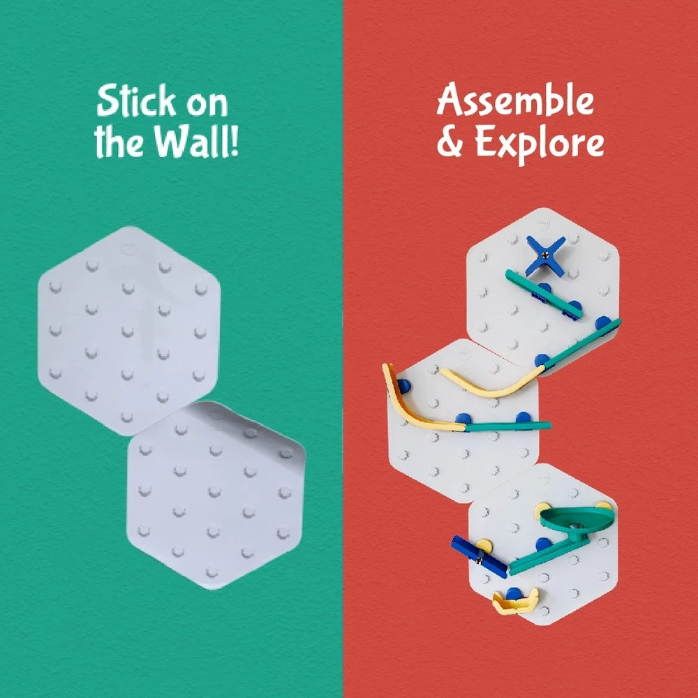 Oribel VertiPlay STEM Marble Run Wall Toy - Crayon Edition: Set of 2