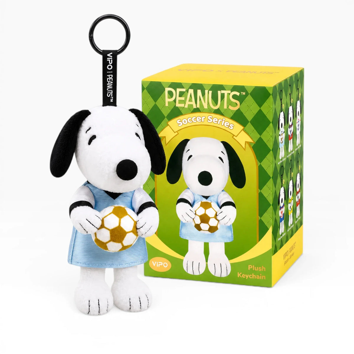 Peanuts x VIPO Snoopy Plush Keychain Blind Box, 1pk (Soccer Series)