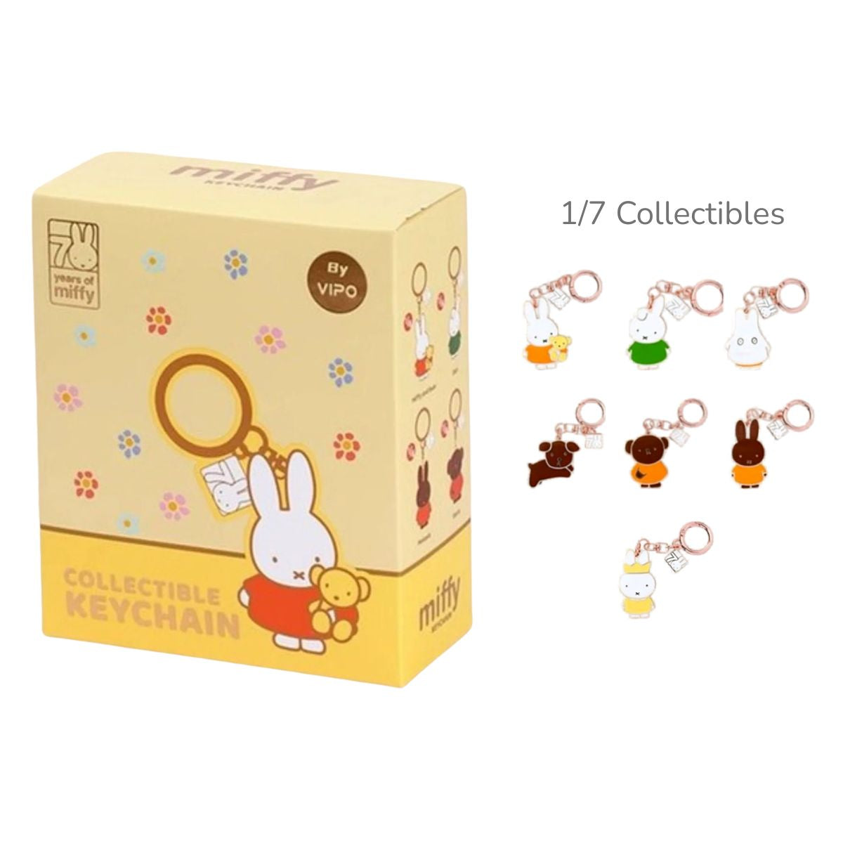 VIPO X Miffy 70th Anniversary Collectible Keychain Blind Box, 1pk - Pupsik Singapore