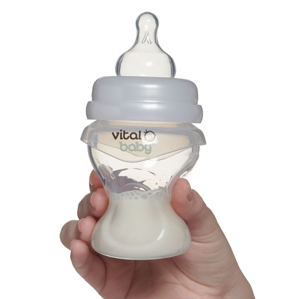 Vital Baby Nurture Silicone Feed Assist Feeding Bottle, 150ml