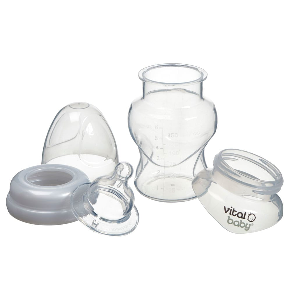 Vital Baby Nurture Silicone Feed Assist Feeding Bottle, 150ml