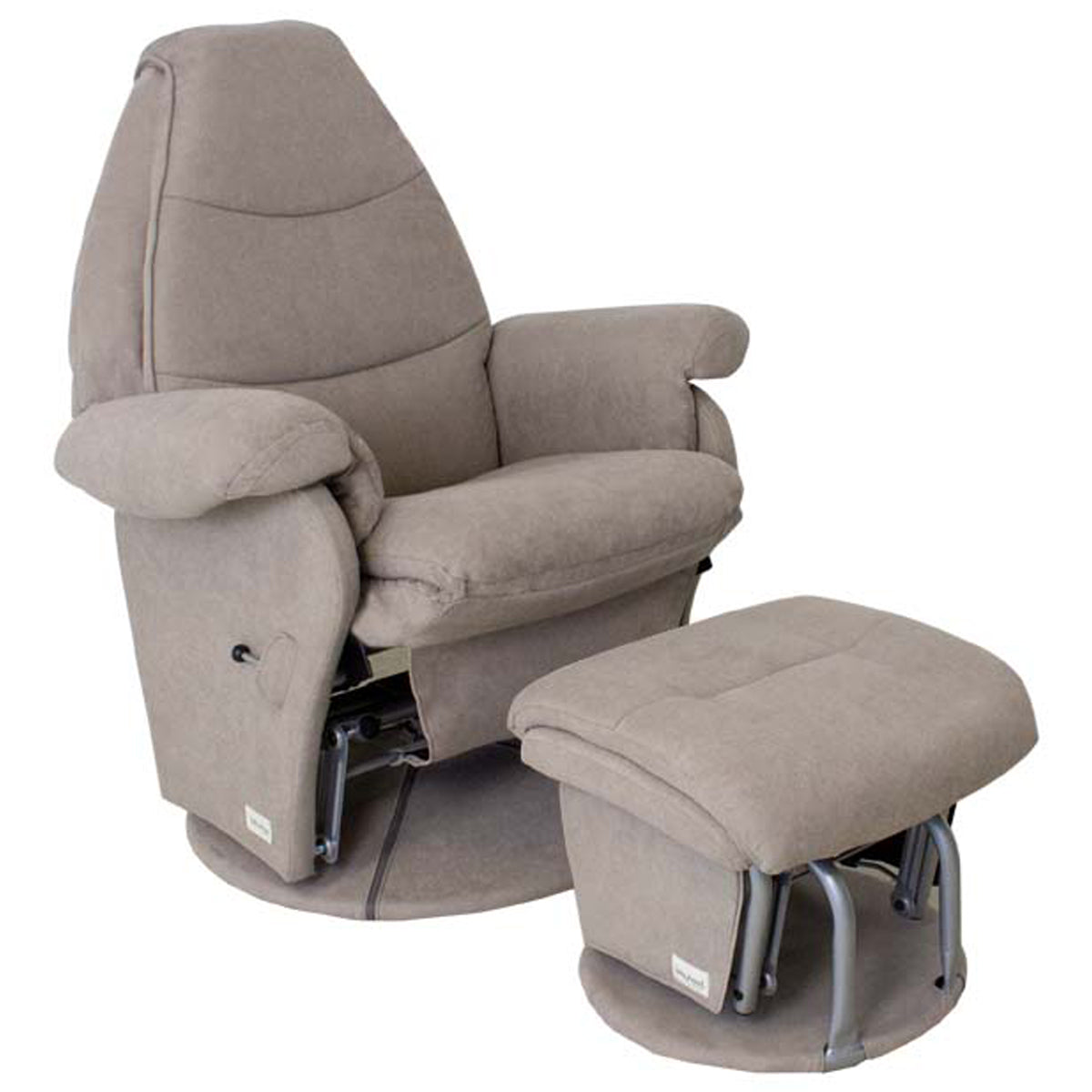 Babyhood Vogue Breastfeeding Glider Chair & Ottoman - Sandstone - Pupsik Singapore