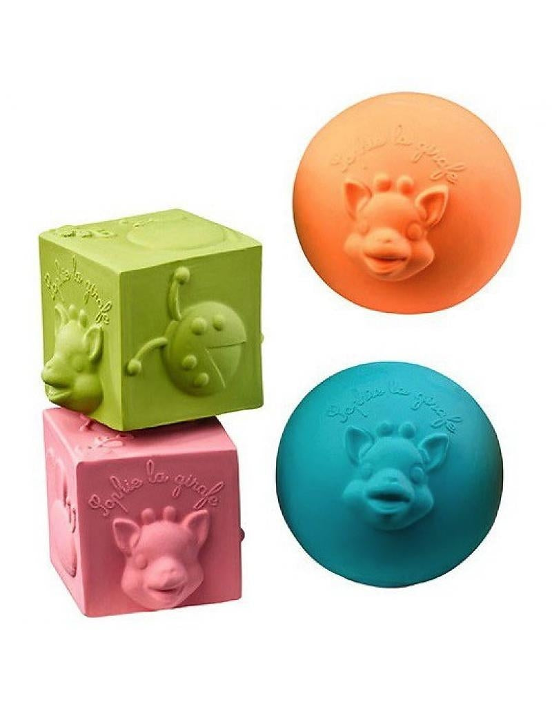Sophie The Giraffe So' Pure Cubes & Balls, 4pc