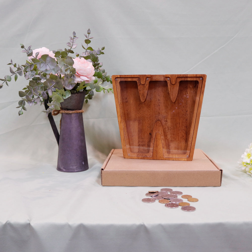 Wooden Alphabet Piggy Bank (23 Letters) - Pupsik Singapore