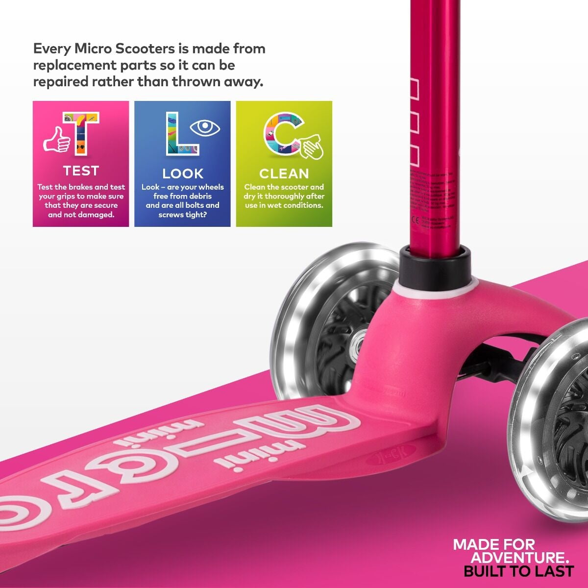 Micro Mini Deluxe Magic Scooter (LED on Wheels + Handles) (4 Colors) - Pupsik Singapore