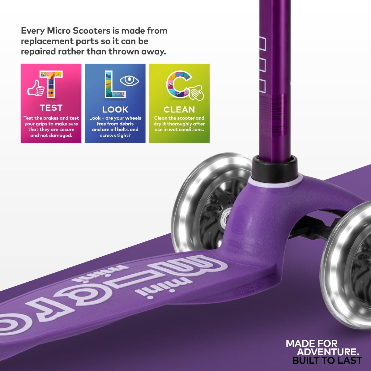 Micro Mini Deluxe Magic Scooter (LED on Wheels + Handles) (4 Colors) - Pupsik Singapore