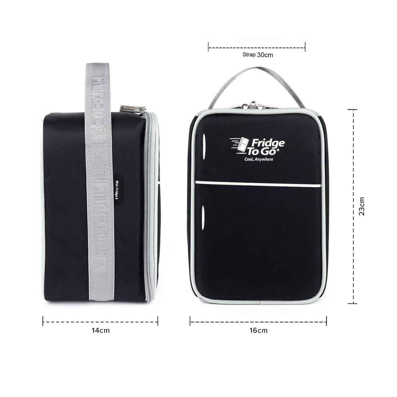 Fridge-To-Go Mini Fridge 6 Cooler Bag - Black (8 Panels)