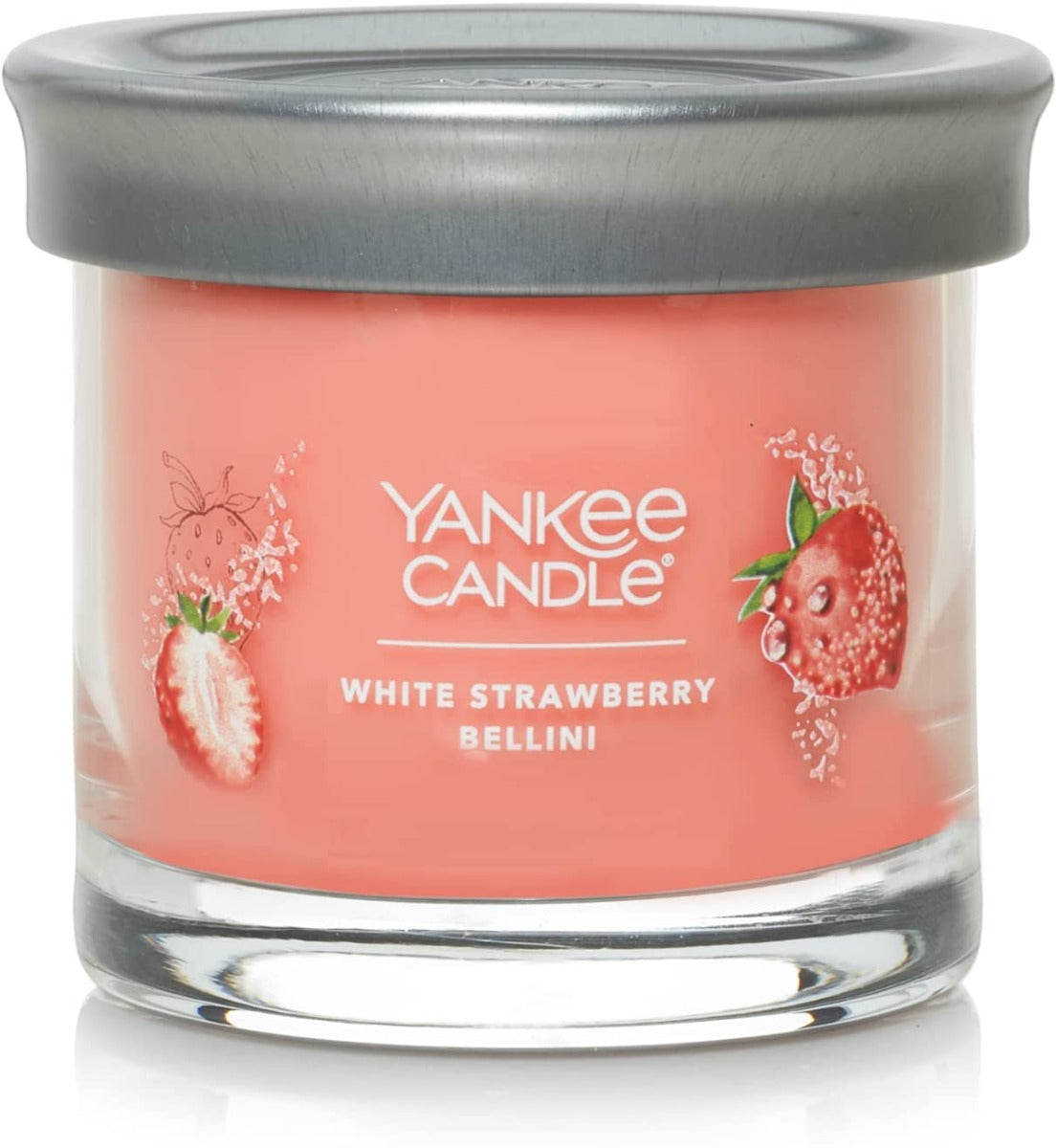 Yankee Candle Signature Small Tumbler Candle, 1- Wick (4.3oz) - White Strawberry Bellini