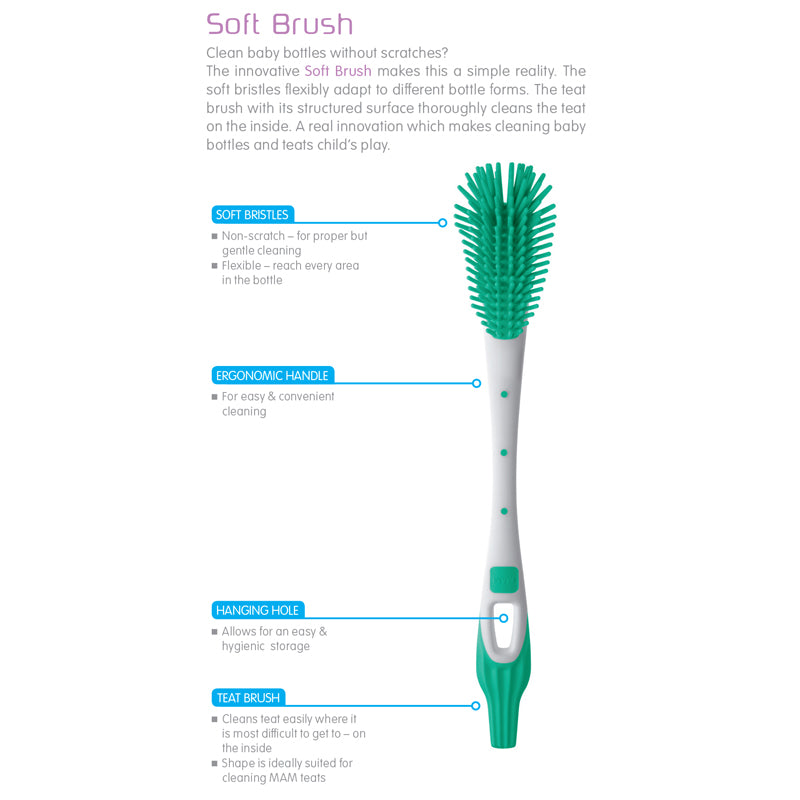 MAM Soft Bottle & Teat Brush (2 Colors)