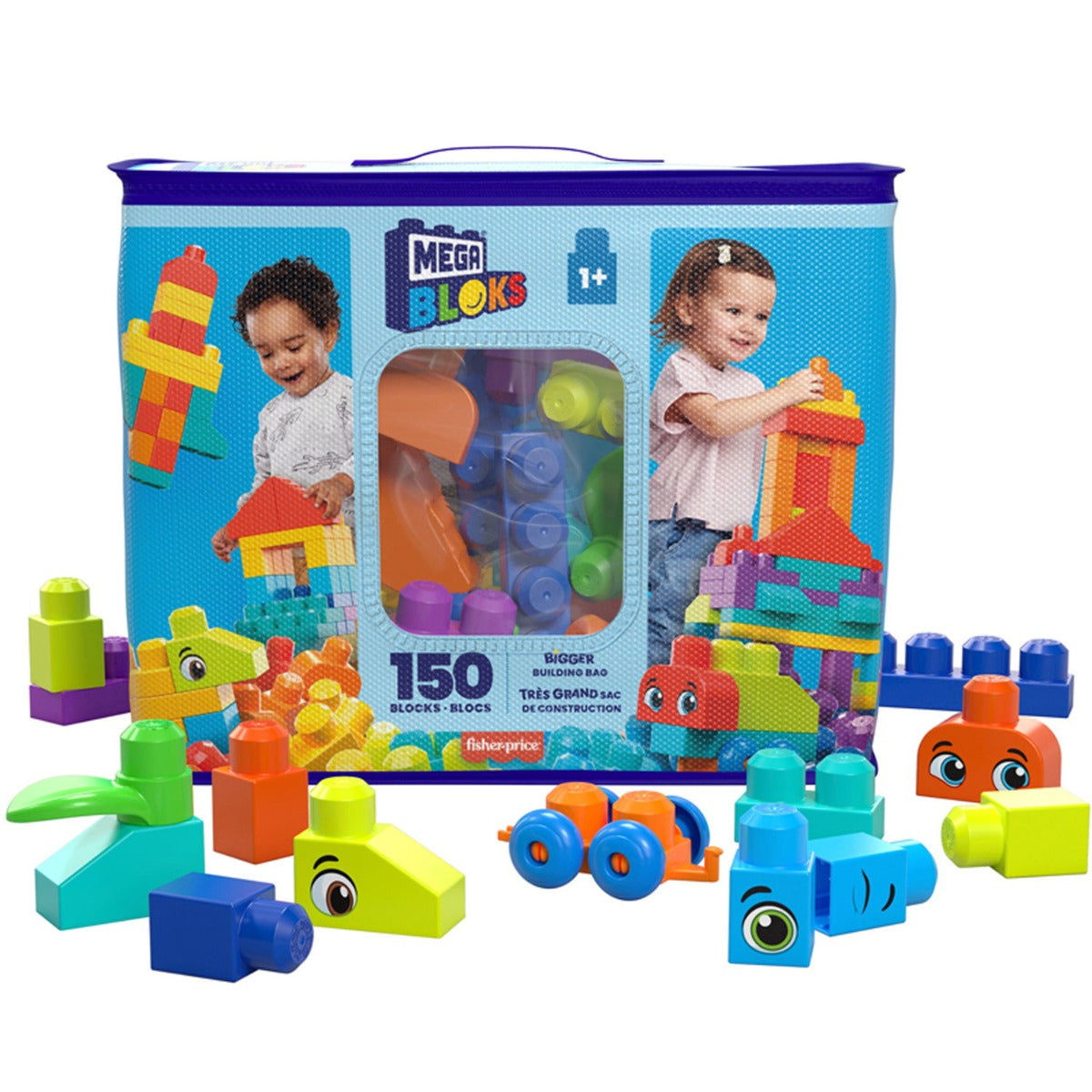 Mega Bloks Bigger Bulk Bag, 150pcs