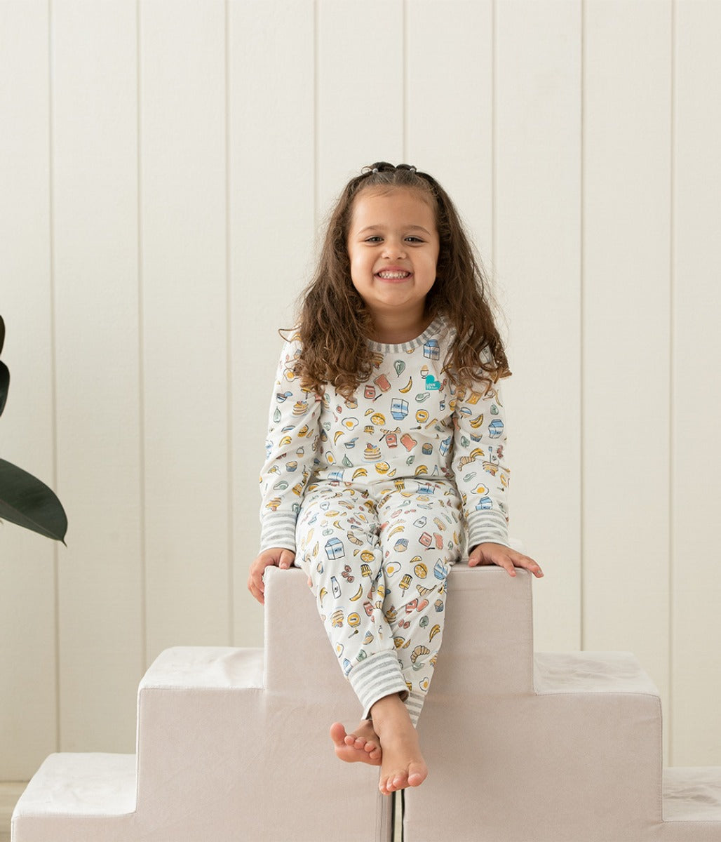 Love to Dream Kids Long Sleeve Pyjamas Set - Breakfast (2 Sizes)