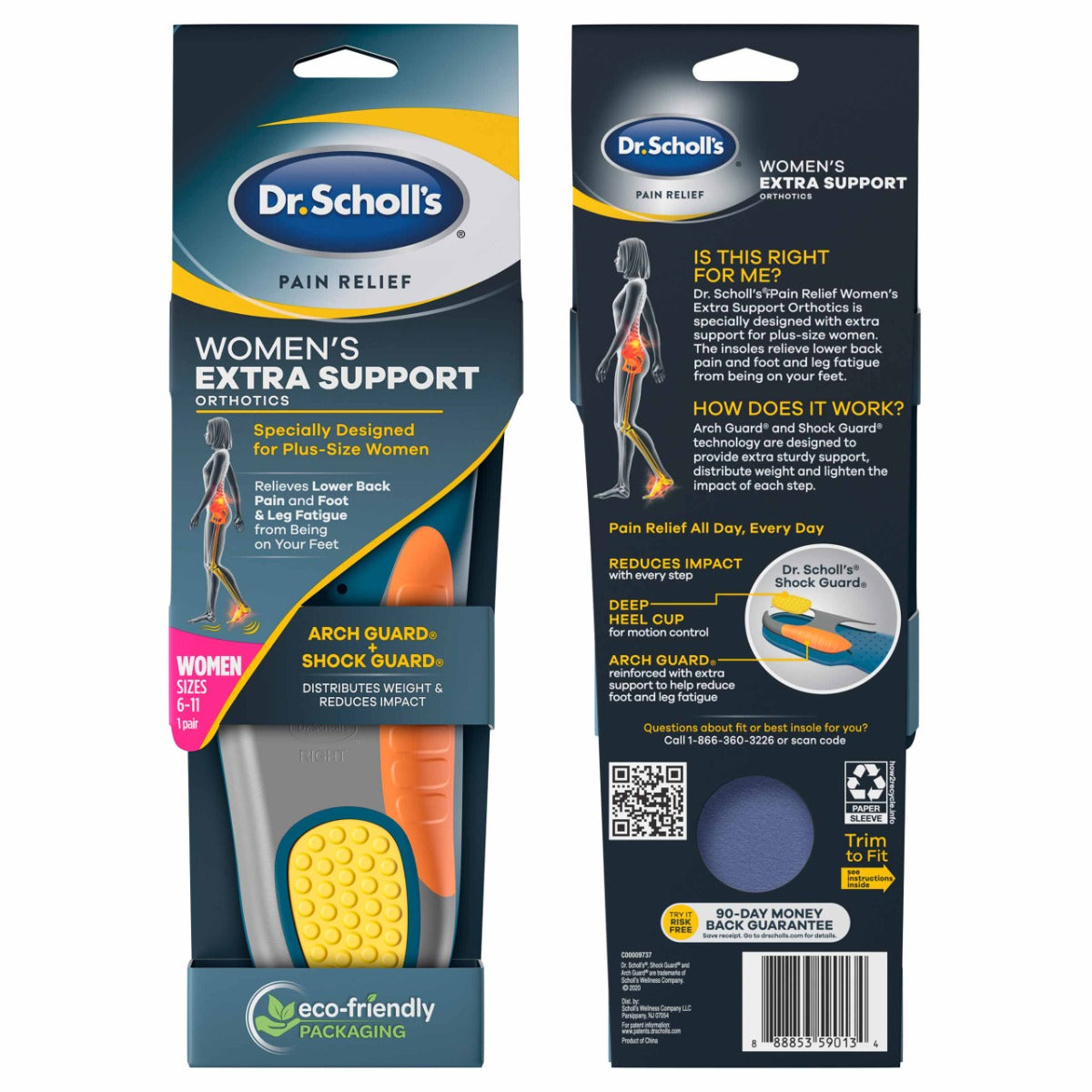 Dr Scholl's Pain Relief Extra Support Orthotics - Women's (US 6-11)