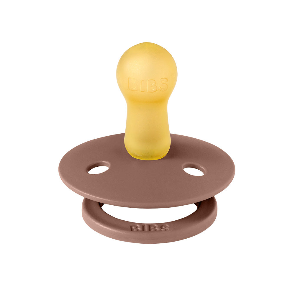 Bibs Round Colour Pacifier (2pk) - Woodchuck/Blush (3 Sizes) - Made in Denmark/EU