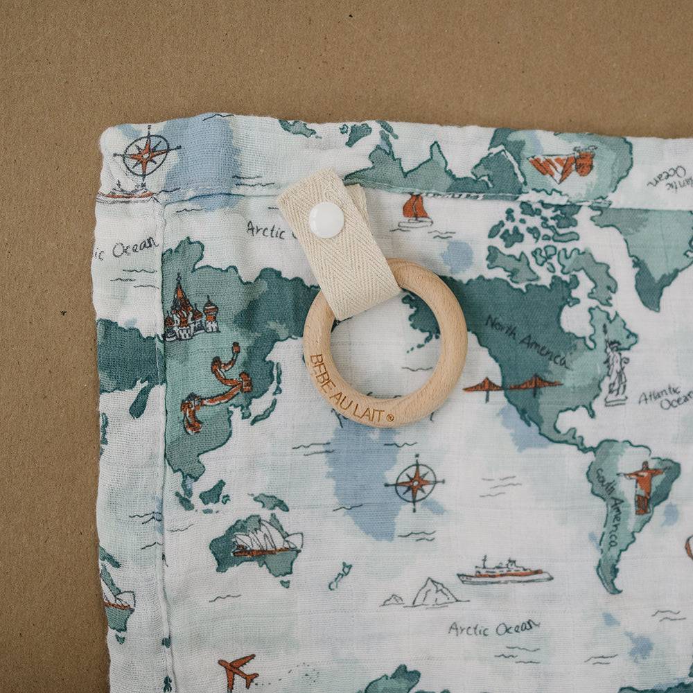 Bebe Au Lait Oh So Soft Muslin Teether Blanket (4 Designs) - Pupsik Singapore