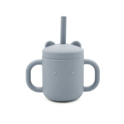 Biomom Silicone Bear Straw Sippy Cup (9 Colors)