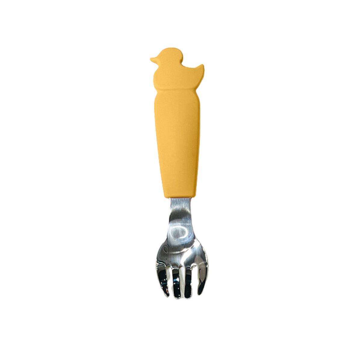 Biomom Silicone Handle Stainless Steel Little Fork (4 Designs) - Pupsik Singapore