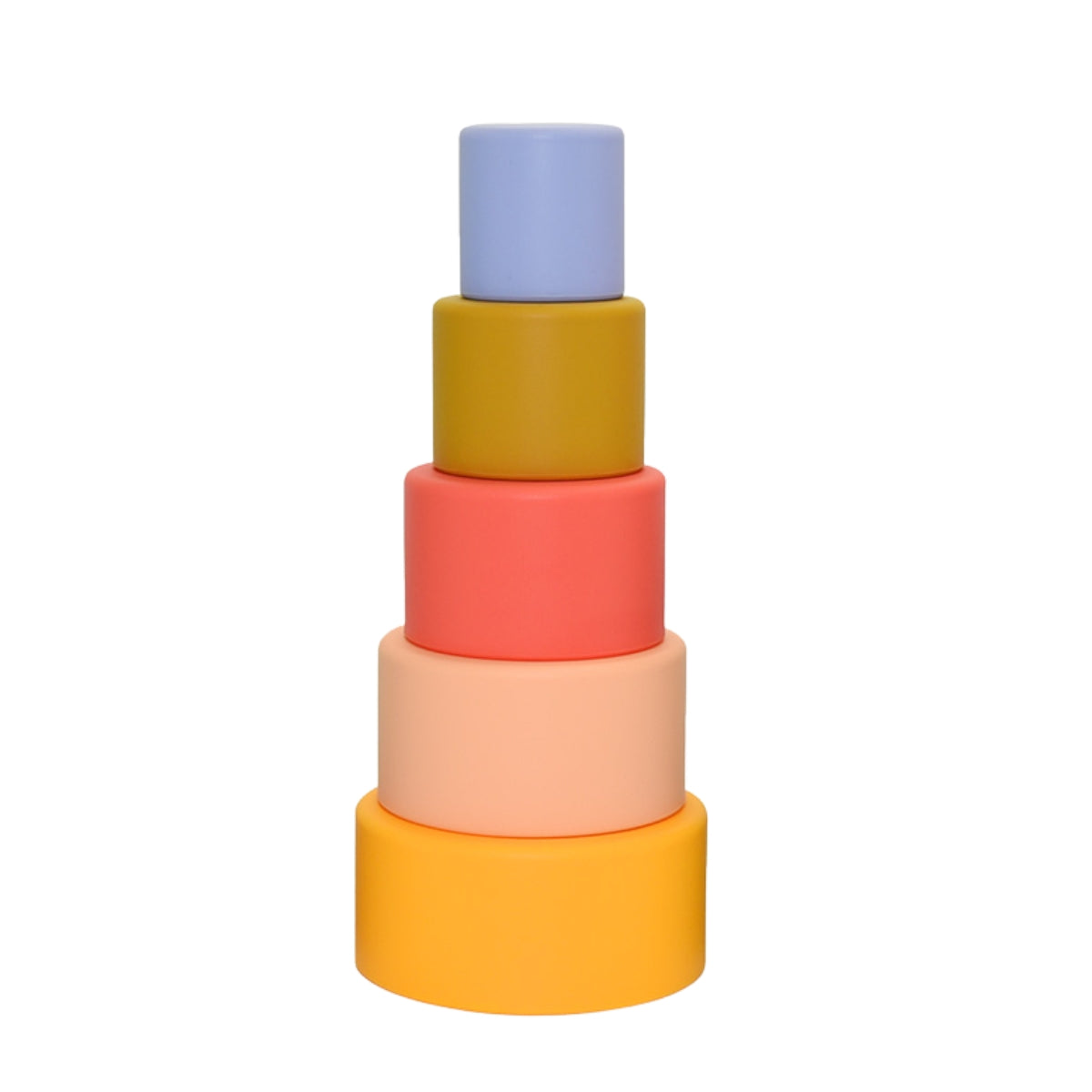 Biomom Silicone Cup Stacking Toy, 5pcs - Orange