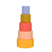 Biomom Silicone Cup Stacking Toy, 5pcs - Orange