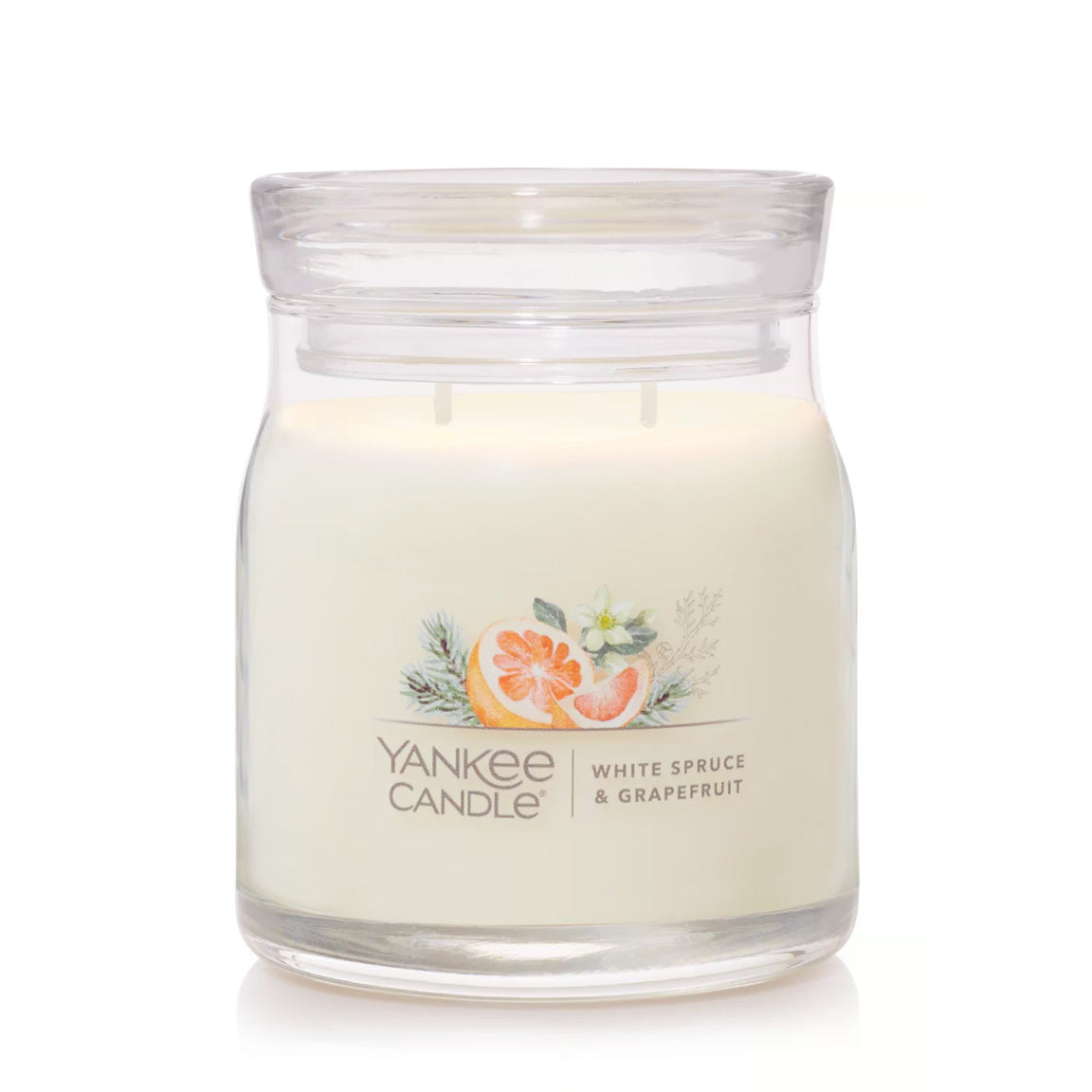 Yankee Candle Signature Medium Jar Candle, 2-wicks (13oz) - White Spruce & Grapefruit