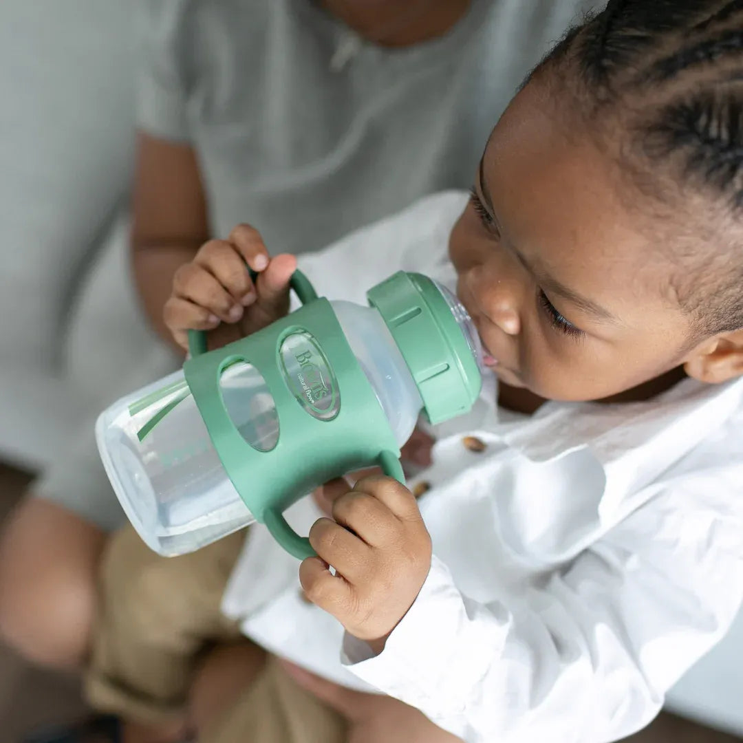 Dr. Brown's Milestones Narrow/Wide-Neck Sippy Spout Bottle with Silicone Handles (9 Types)