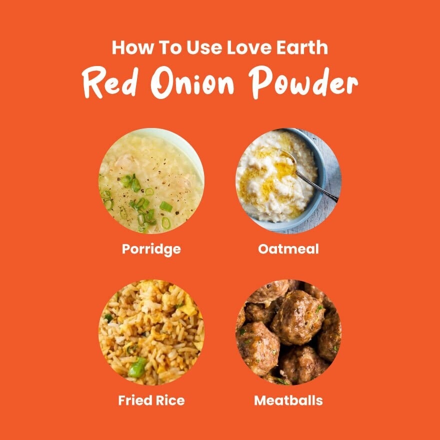 Love Earth Organic Red Onion Powder, 30g (Exp 12/26)