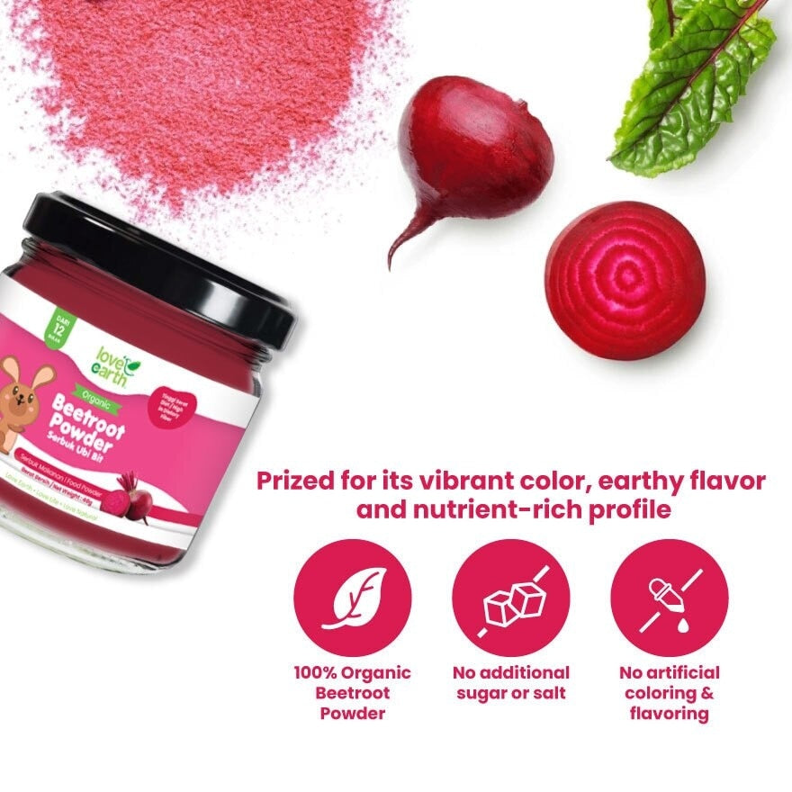 Love Earth Organic Beetroot Baby Powder, 40g (Exp 05/27)