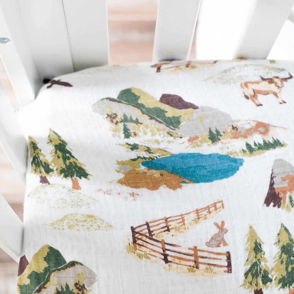 Bebe Au Lait Classic Muslin Fitted Crib Sheet (70x130cm) (18 Designs) - Pupsik Singapore
