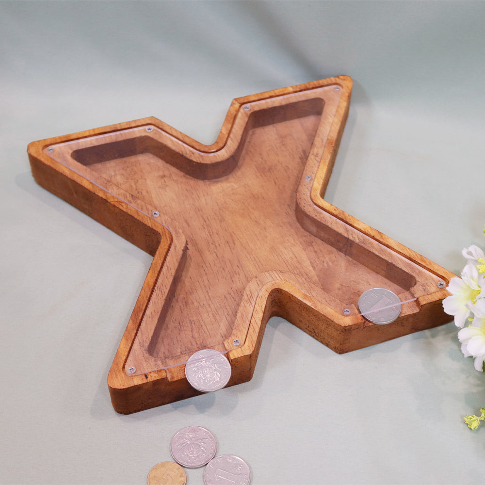 Wooden Alphabet Piggy Bank (23 Letters) - Pupsik Singapore