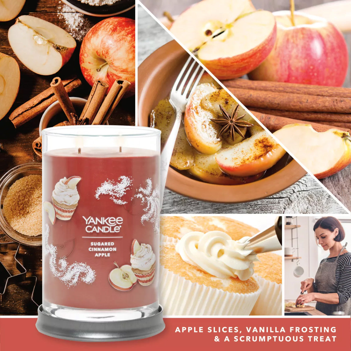 Yankee Candle Signature Large Tumbler Candle, 2-wicks (20oz) - Sugared Cinnamon Apple