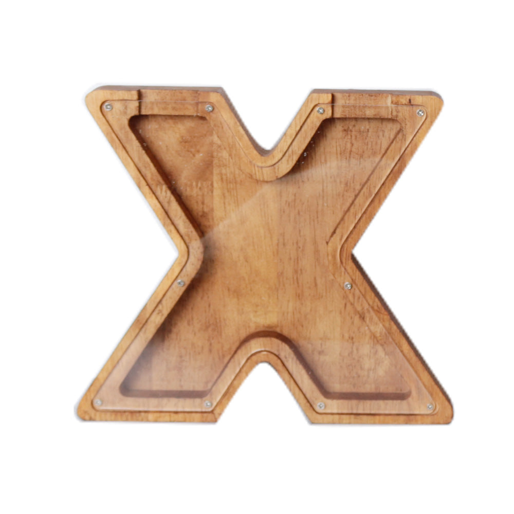 Wooden Alphabet Piggy Bank (23 Letters) - Pupsik Singapore