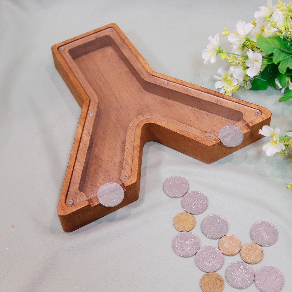 Wooden Alphabet Piggy Bank (23 Letters) - Pupsik Singapore