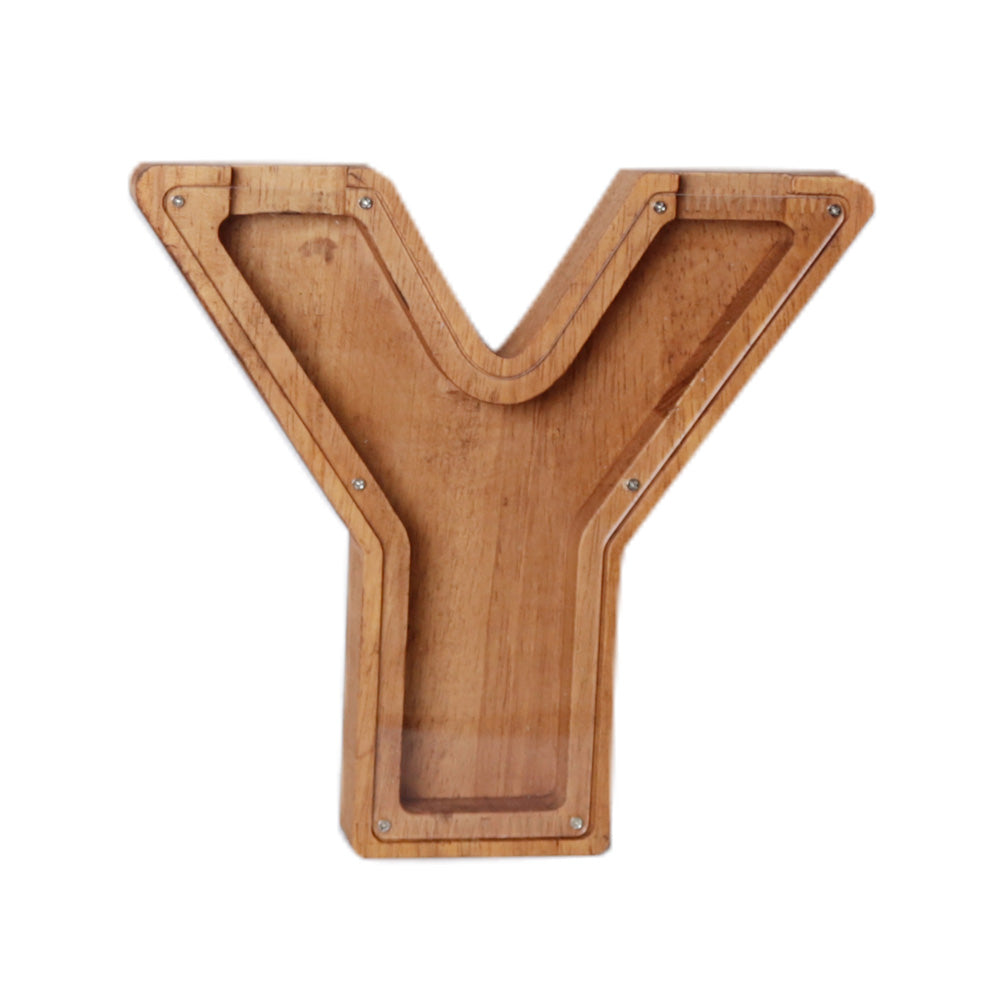 Wooden Alphabet Piggy Bank (23 Letters) - Pupsik Singapore