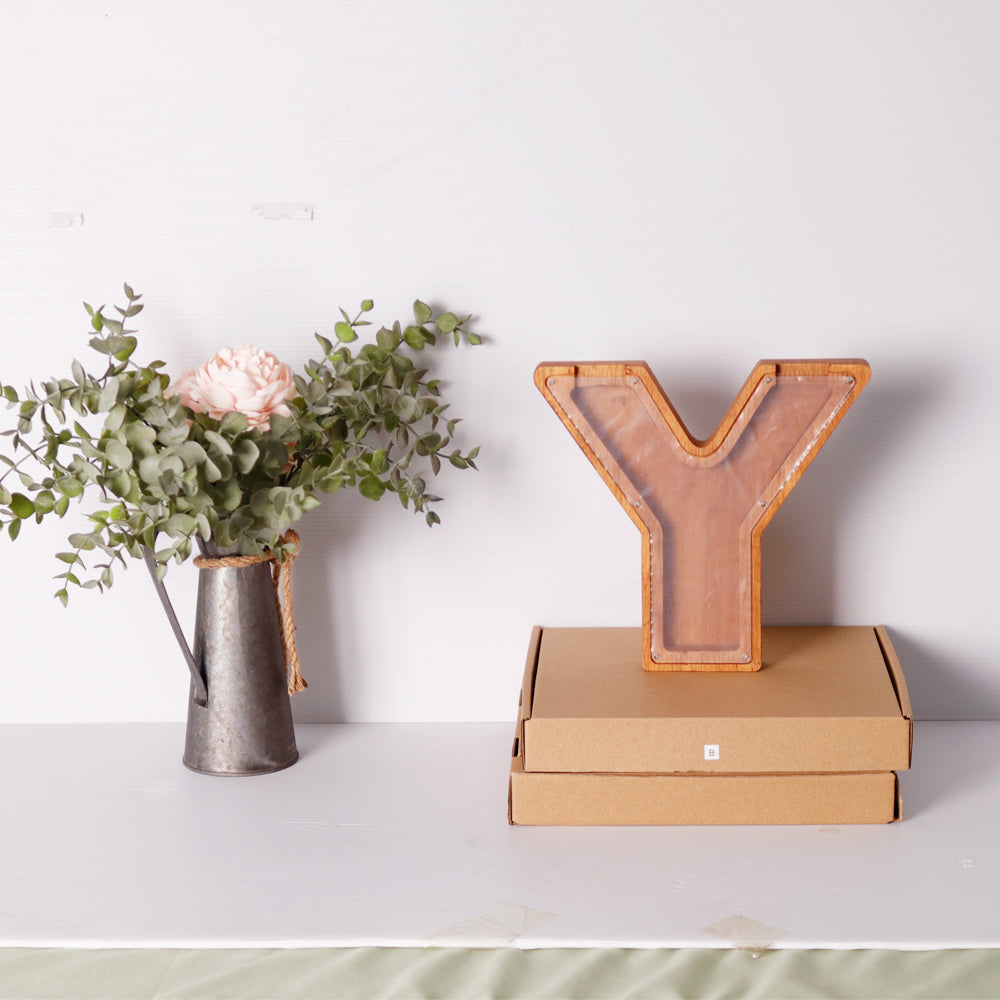 Wooden Alphabet Piggy Bank (23 Letters) - Pupsik Singapore