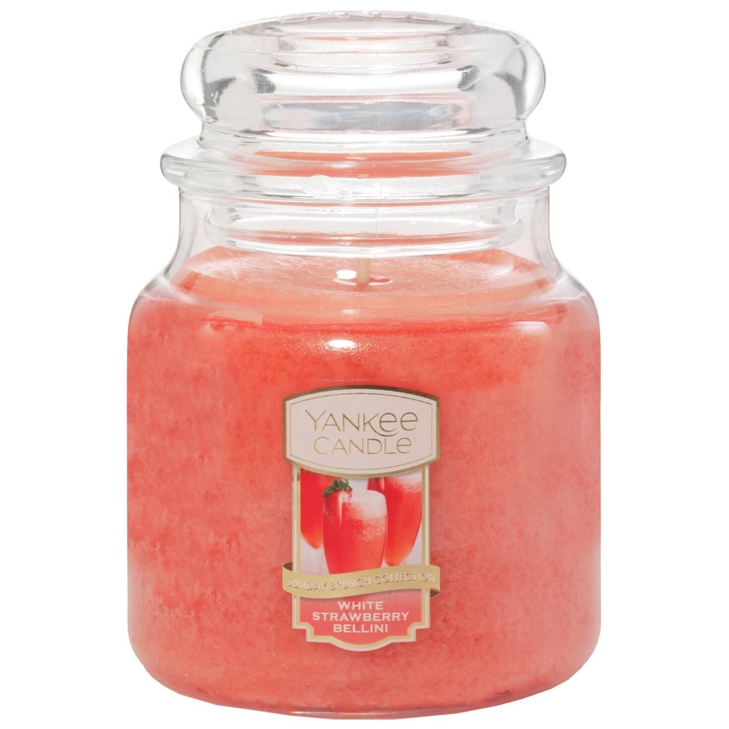 Yankee Candle Medium Jar Candle (14.5oz) - White Strawberry Bellini
