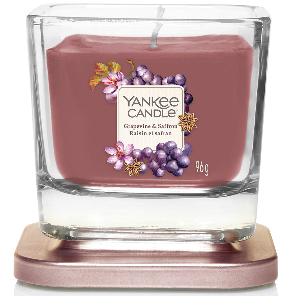 Yankee Candle Medium 3-Wick Square Candle (12.25oz) - Grapevine and Saffron